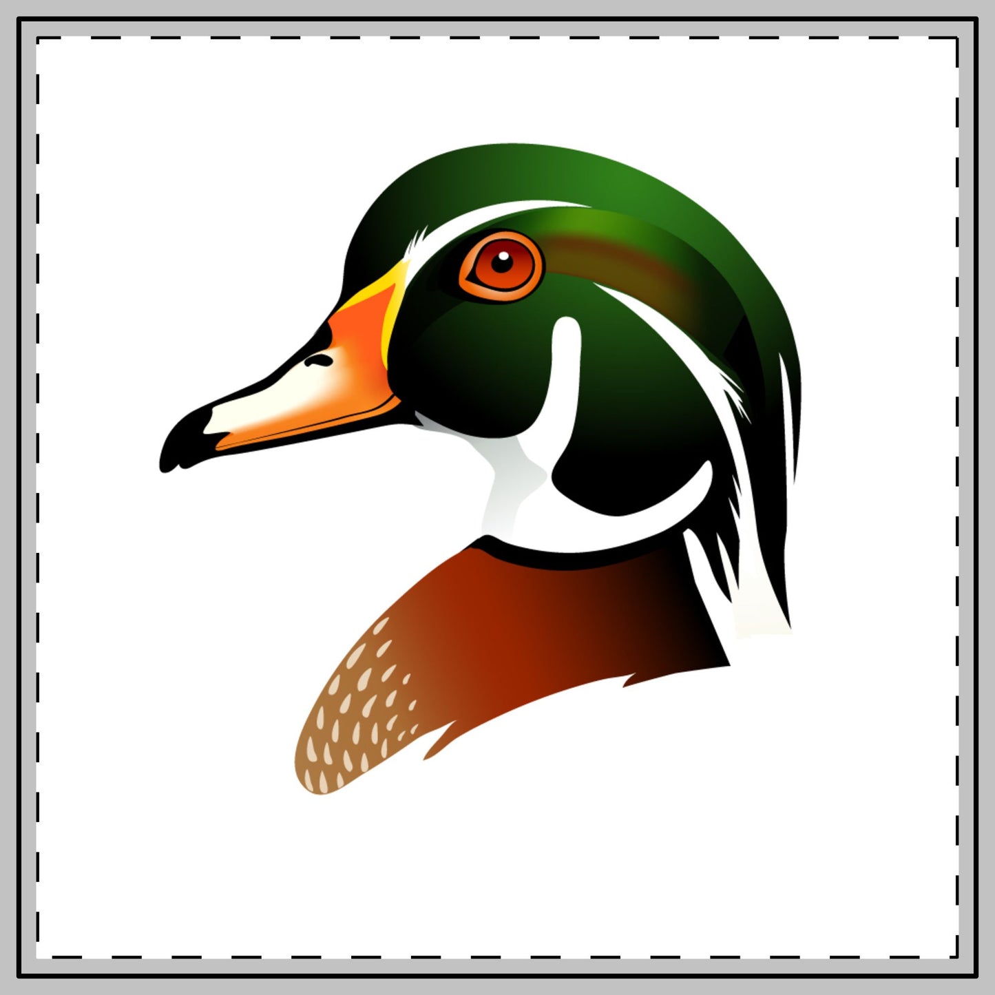 Custom Shape wood duck magnet