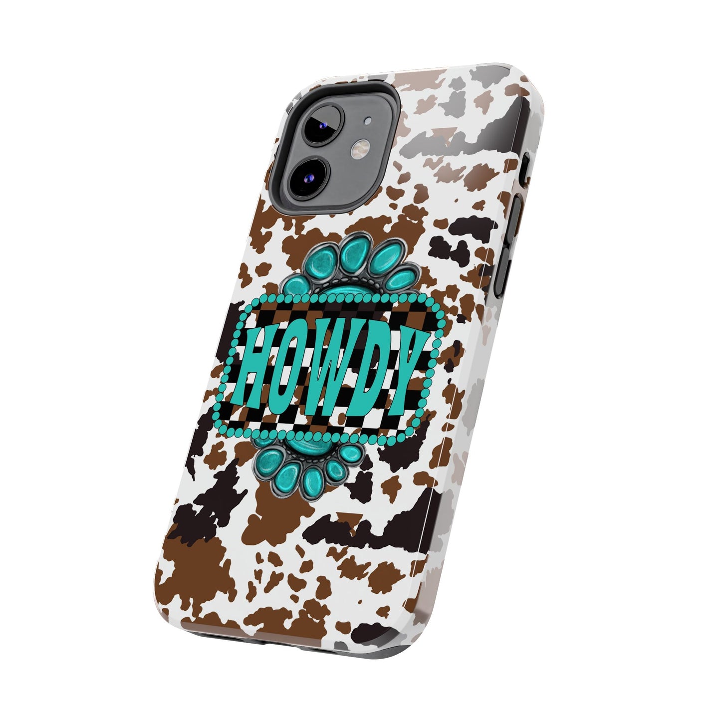 Howdy, cowhide/ Tough Phone Case