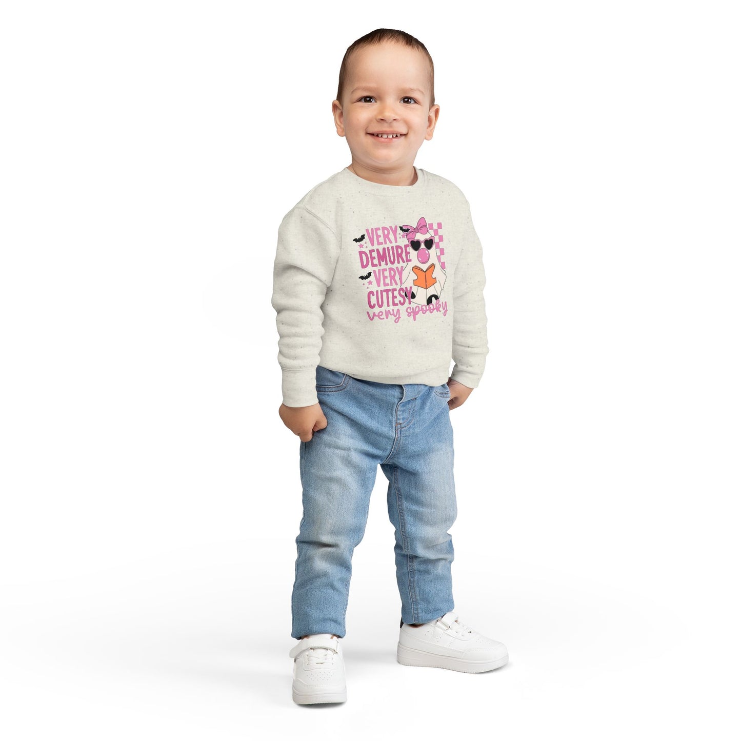 Very Demure, very spooky / Girls Toddler Sweatshirt