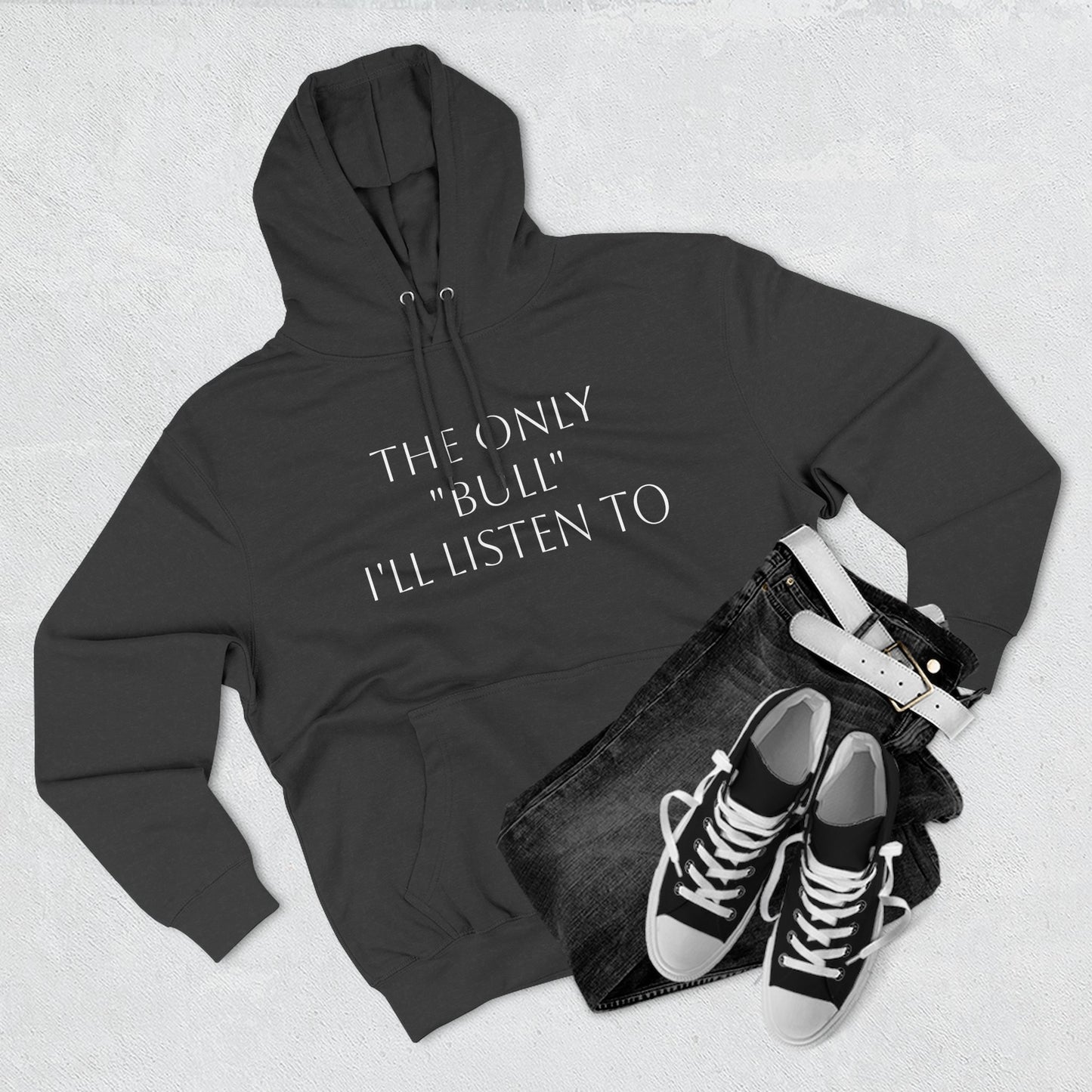 Only Bull-Three-Panel Fleece Hoodie