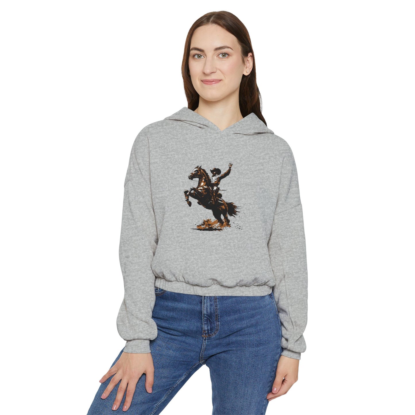Cowboy &horse-Cinched Bottom Hoodie