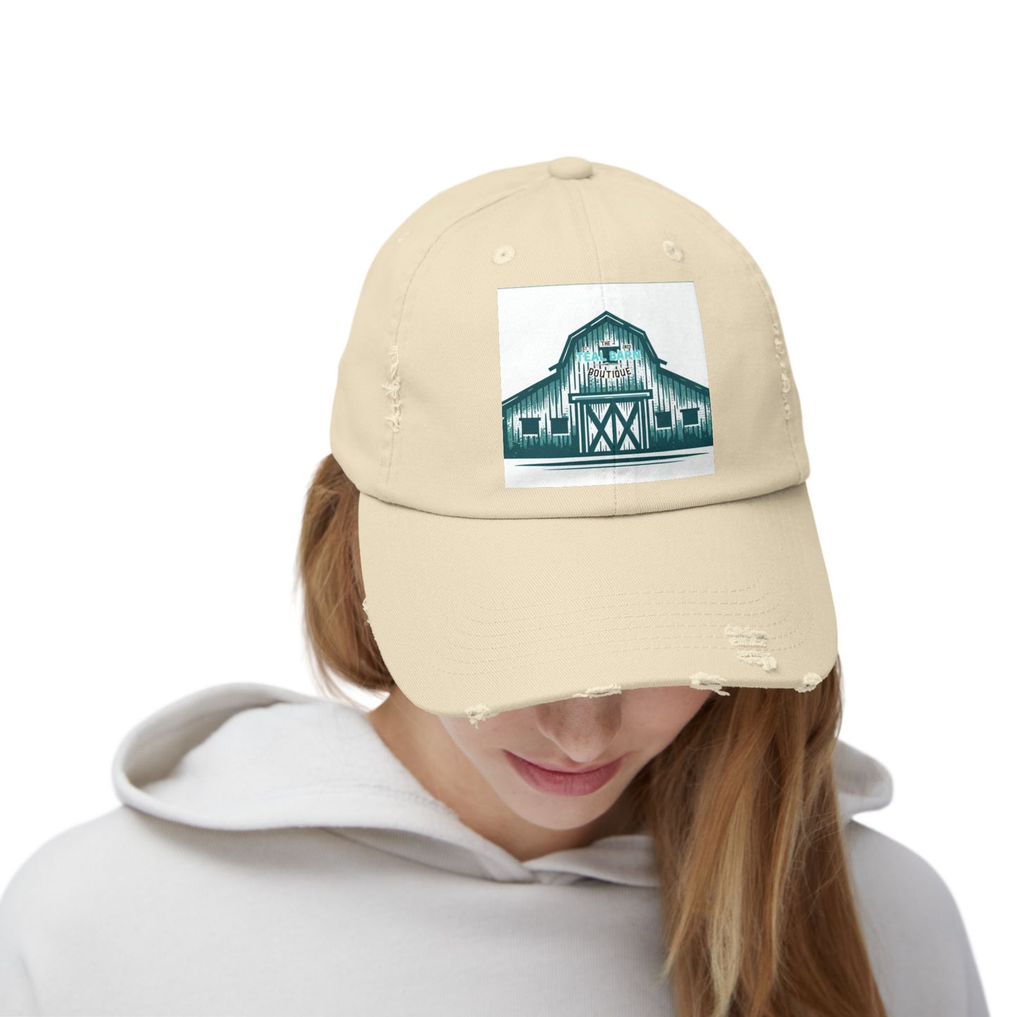 Teal barn logo cap