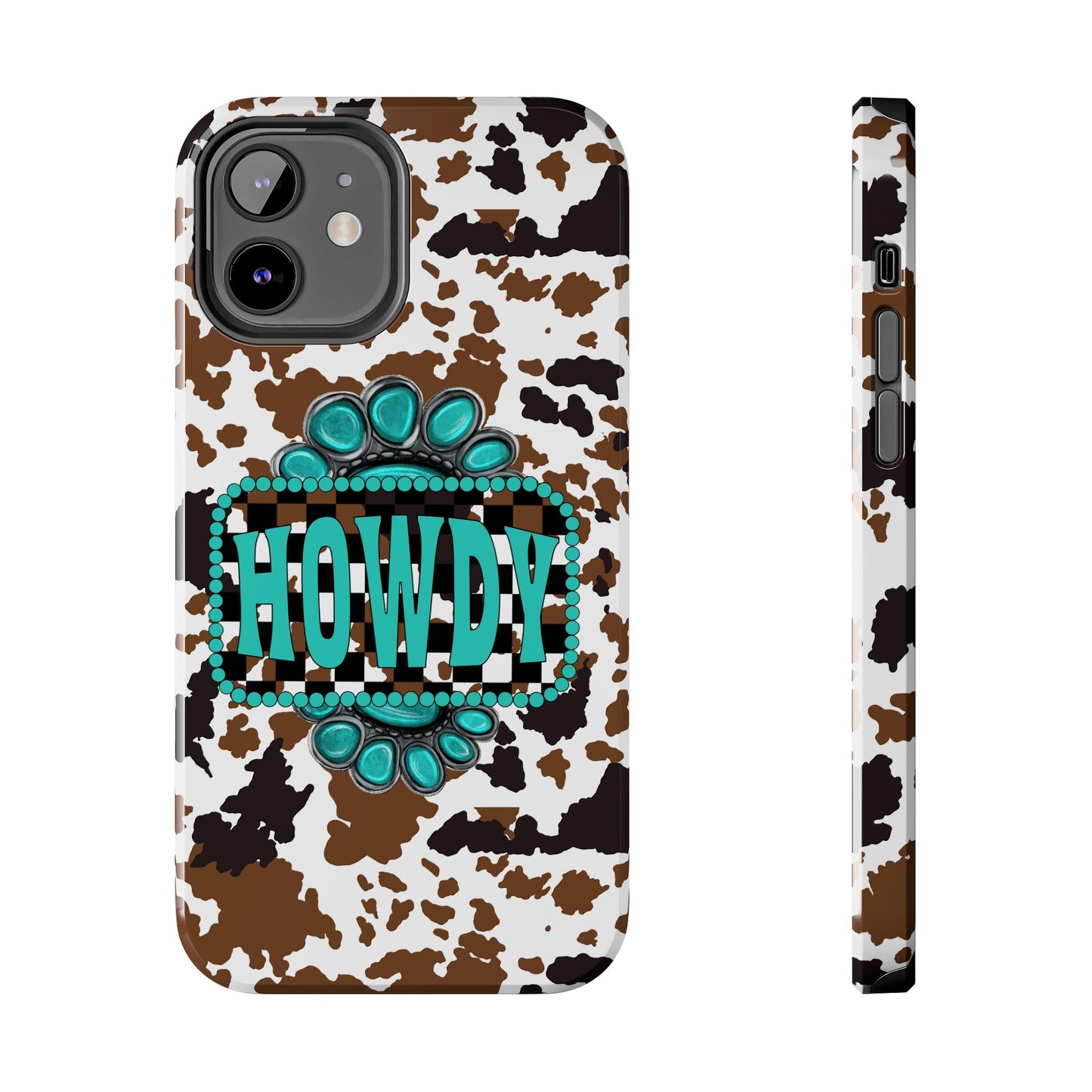 Howdy, cowhide/ Tough Phone Case