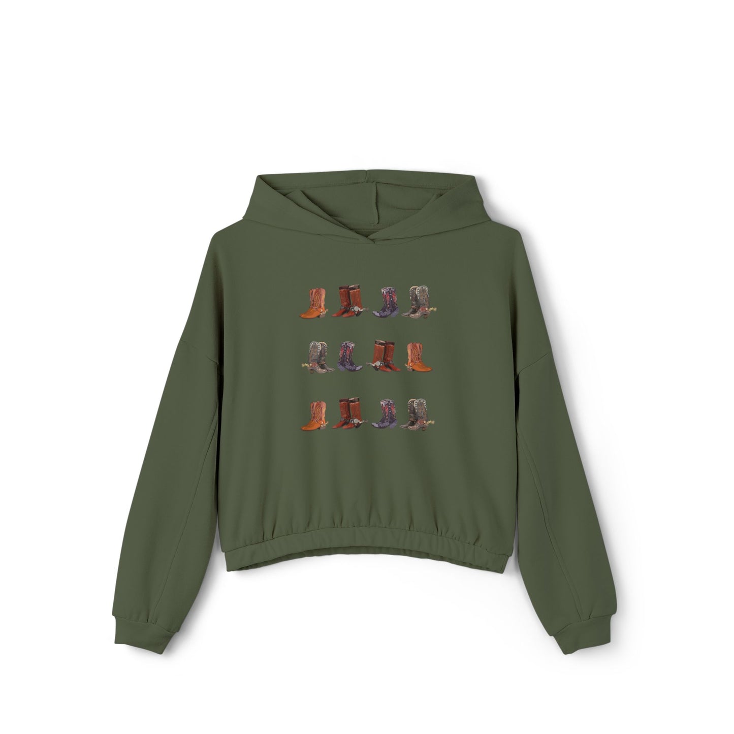 Boots with Spur/ Cinched Bottom Hoodie
