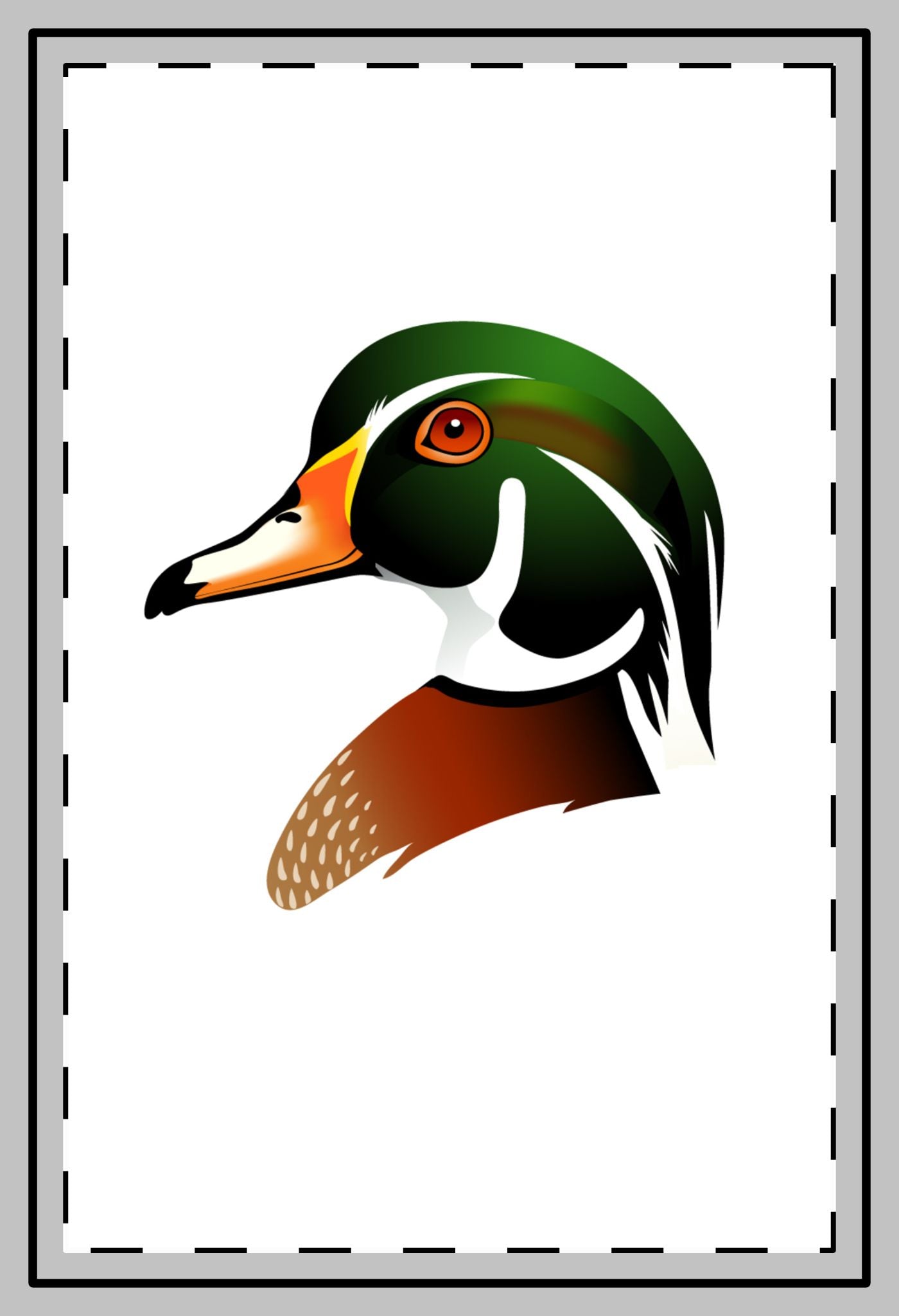 Custom Shape wood duck magnet