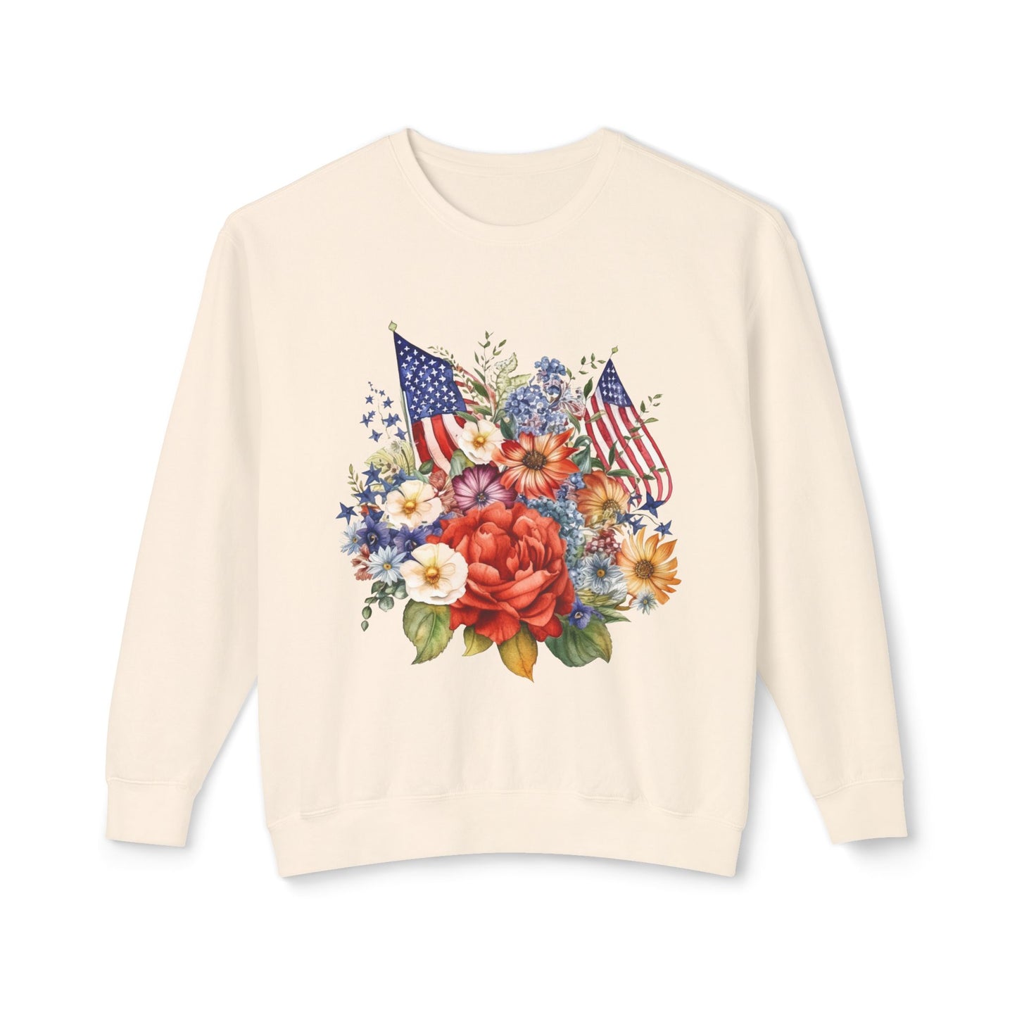 flowers and flags sweatshirt