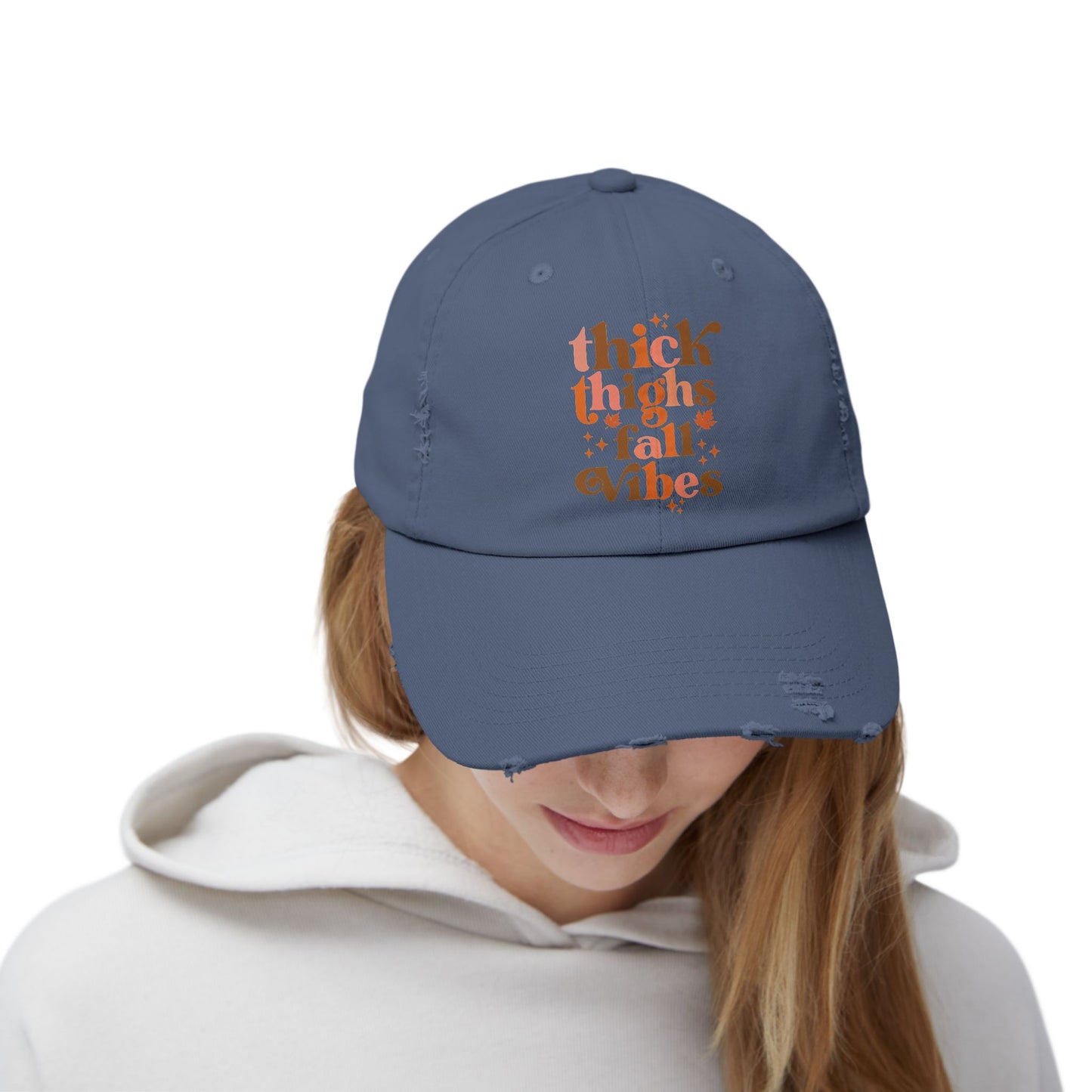 Thick Thighs Fall vibes / Distressed Cap