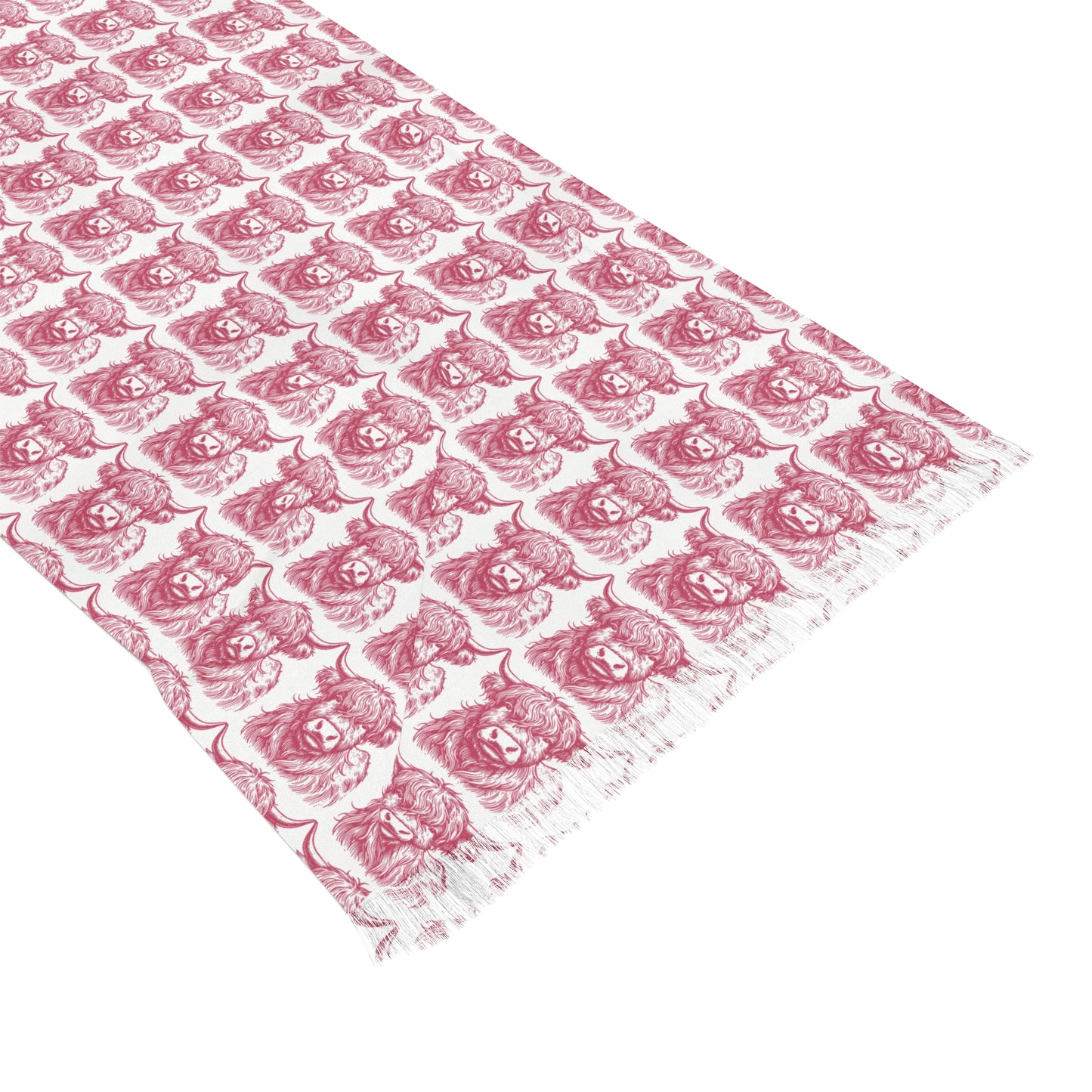 Pink cow scarf