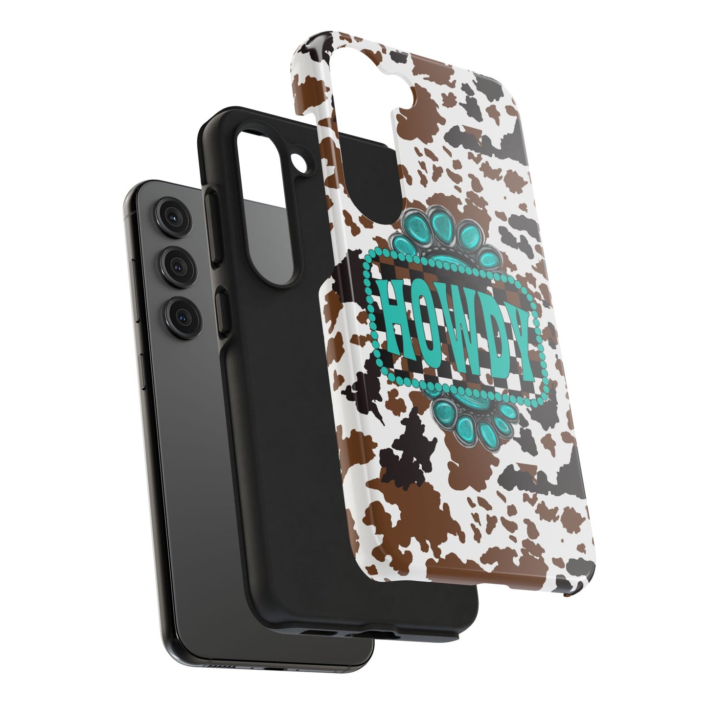 Howdy, cowhide/ Tough Phone Case