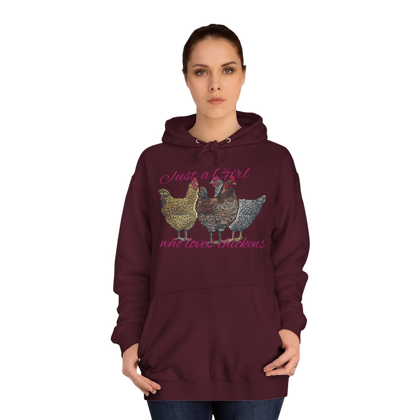 Girl who loves chickens Hoodie