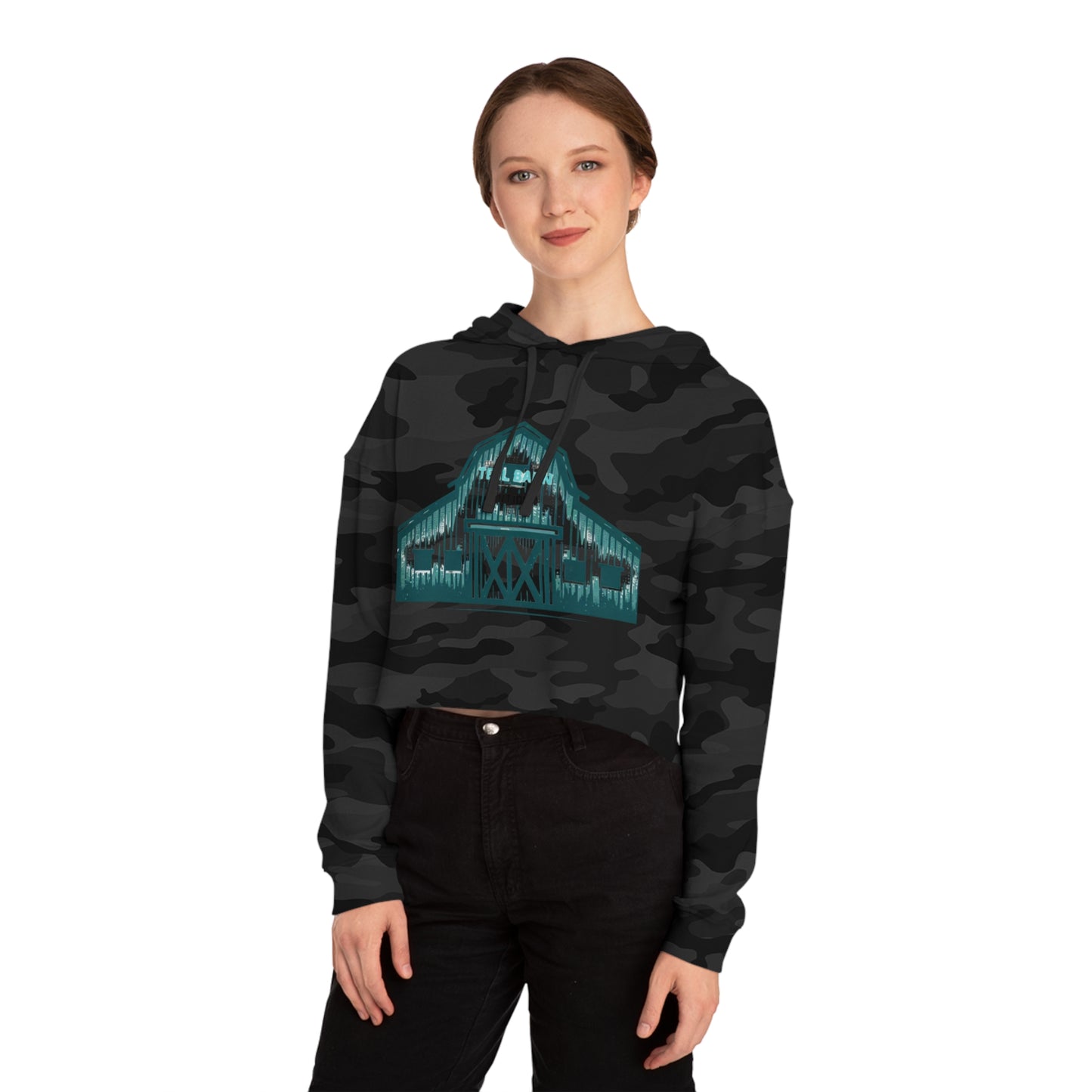 Teal Barn Boutique cropped hoodie