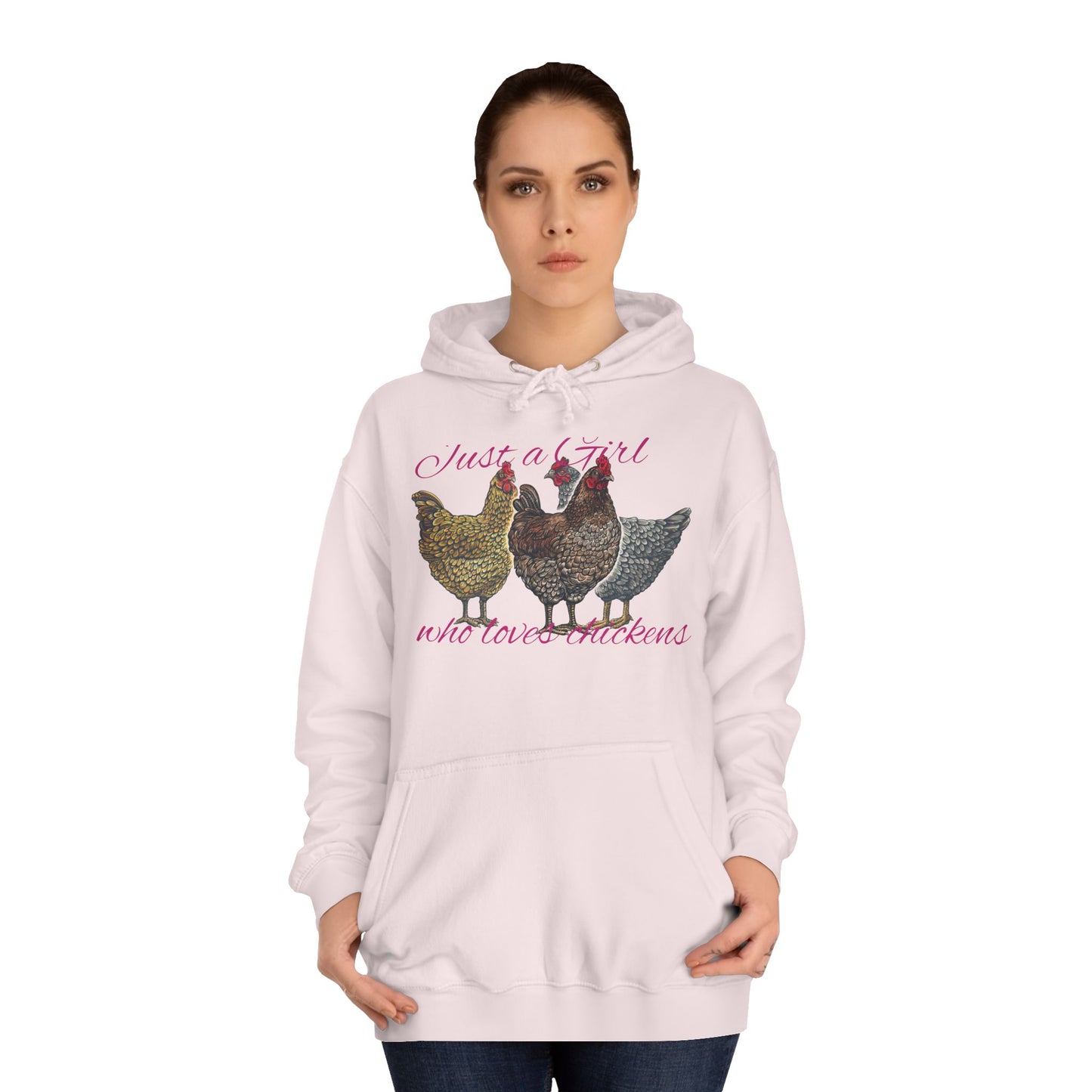 Girl who loves chickens Hoodie