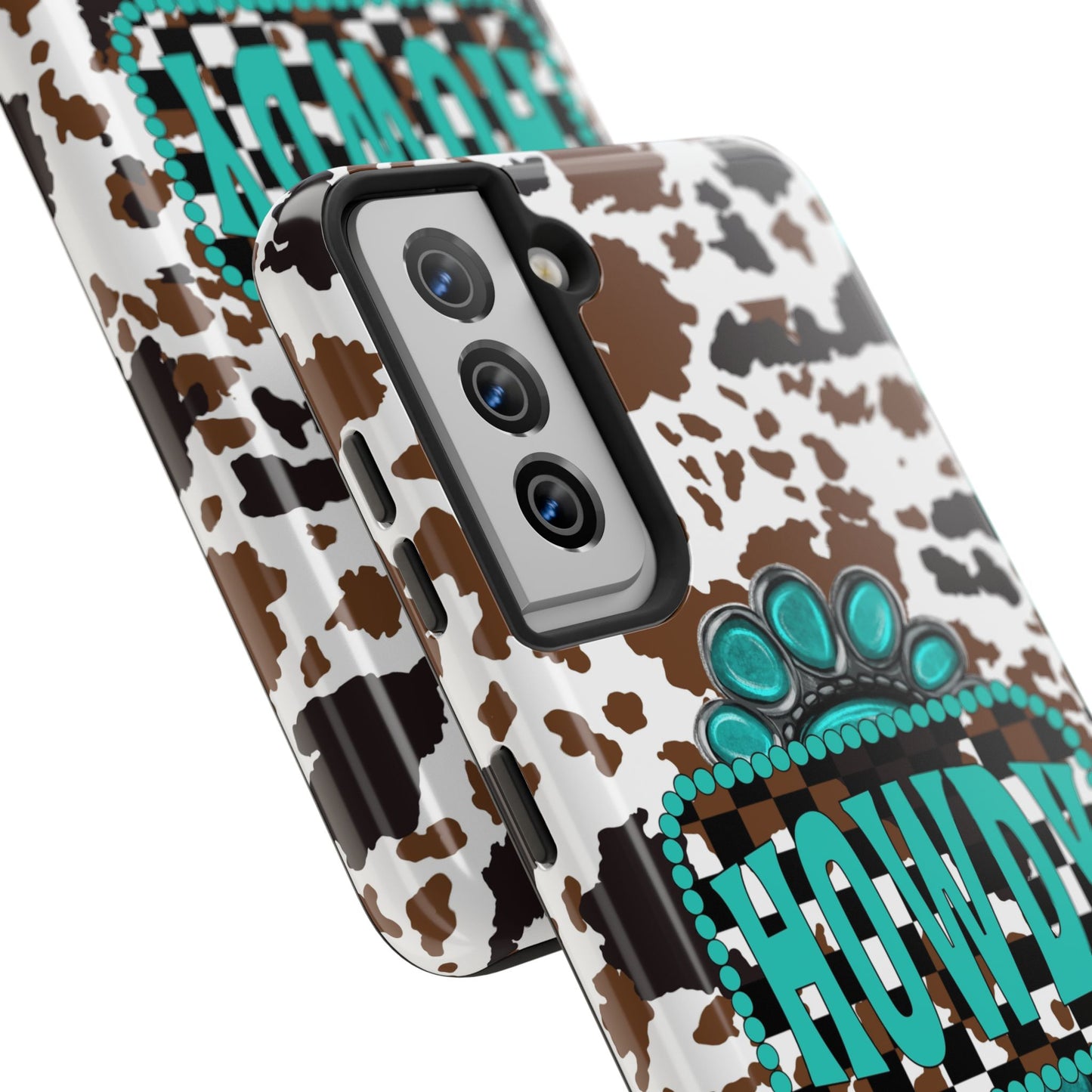 Howdy, cowhide/ Tough Phone Case