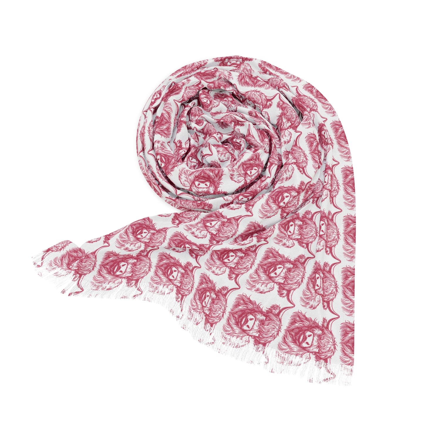 Pink cow scarf