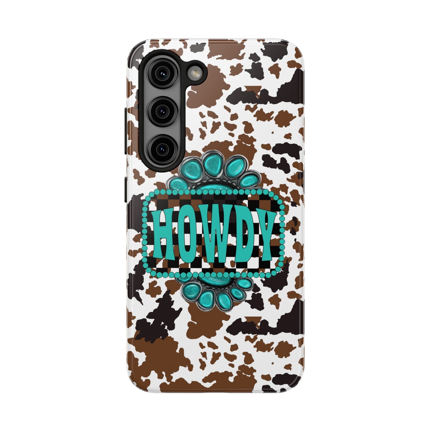 Howdy, cowhide/ Tough Phone Case