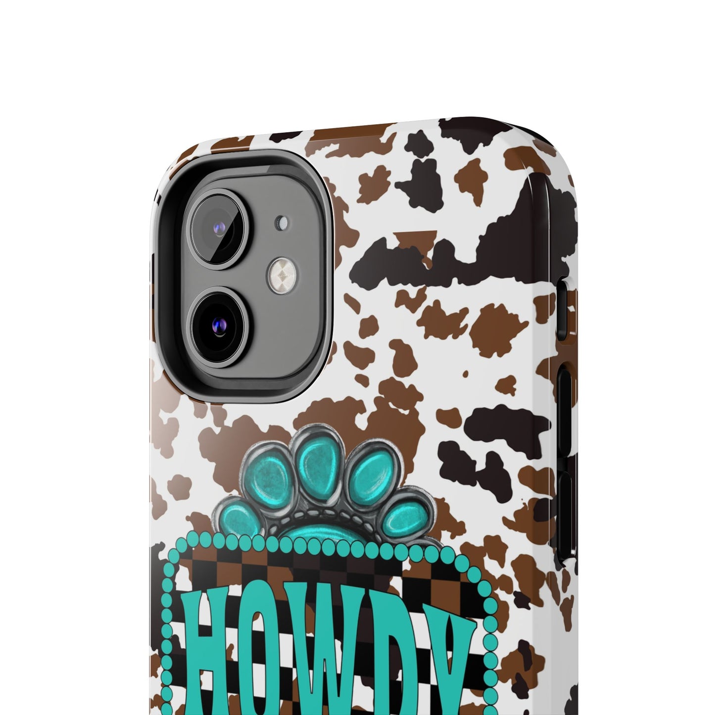Howdy, cowhide/ Tough Phone Case