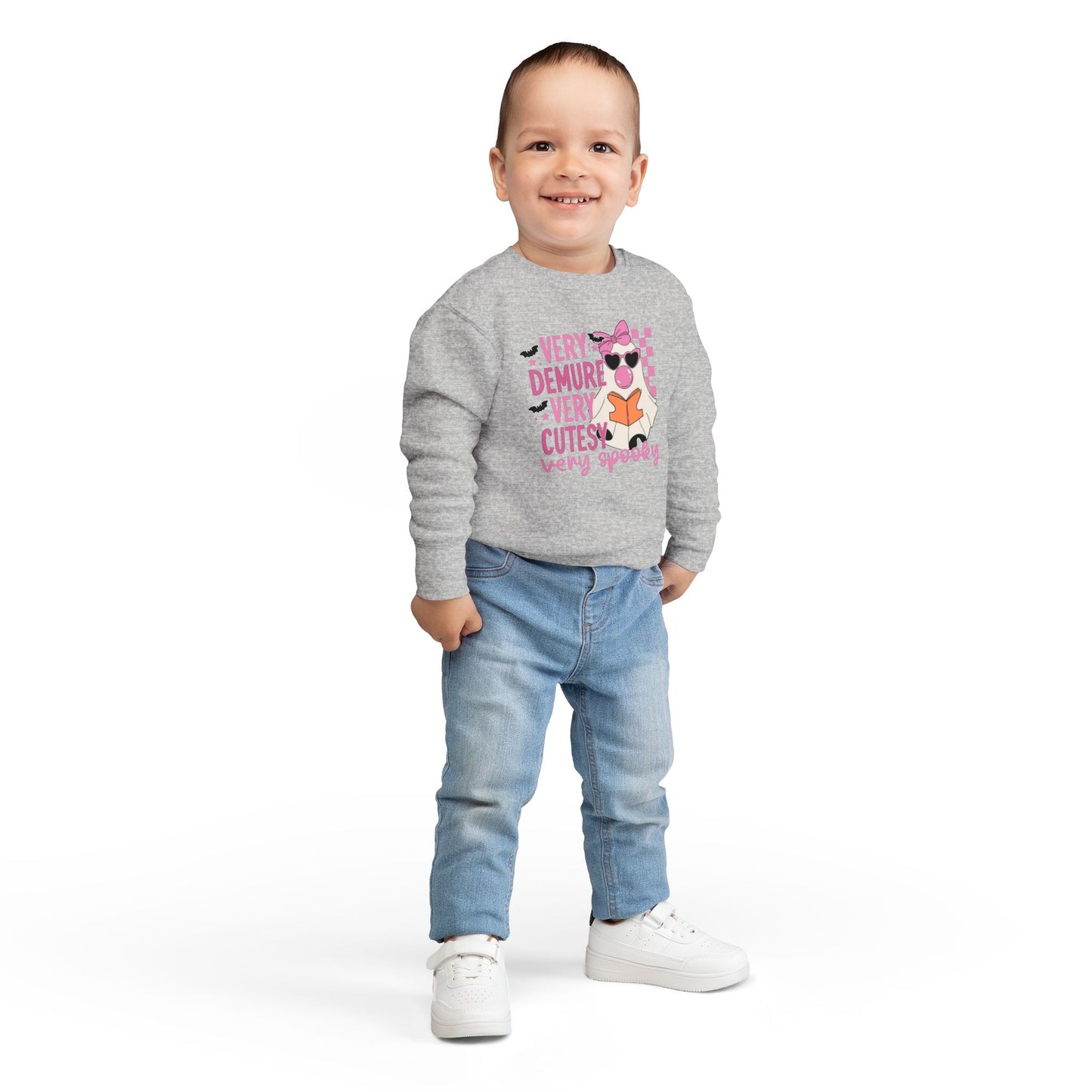 Very Demure, very spooky / Girls Toddler Sweatshirt