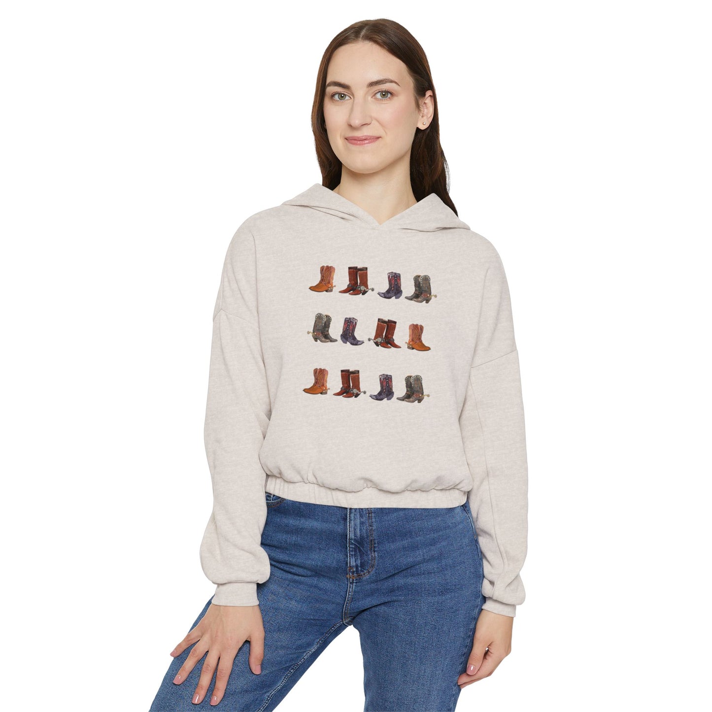 Boots with Spur/ Cinched Bottom Hoodie