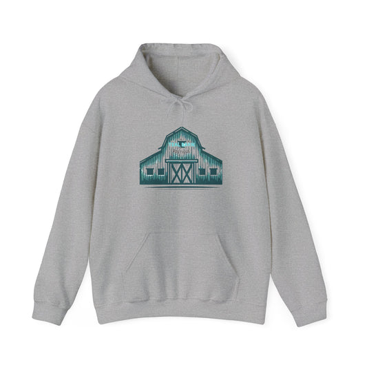 Teal Barn hoodie