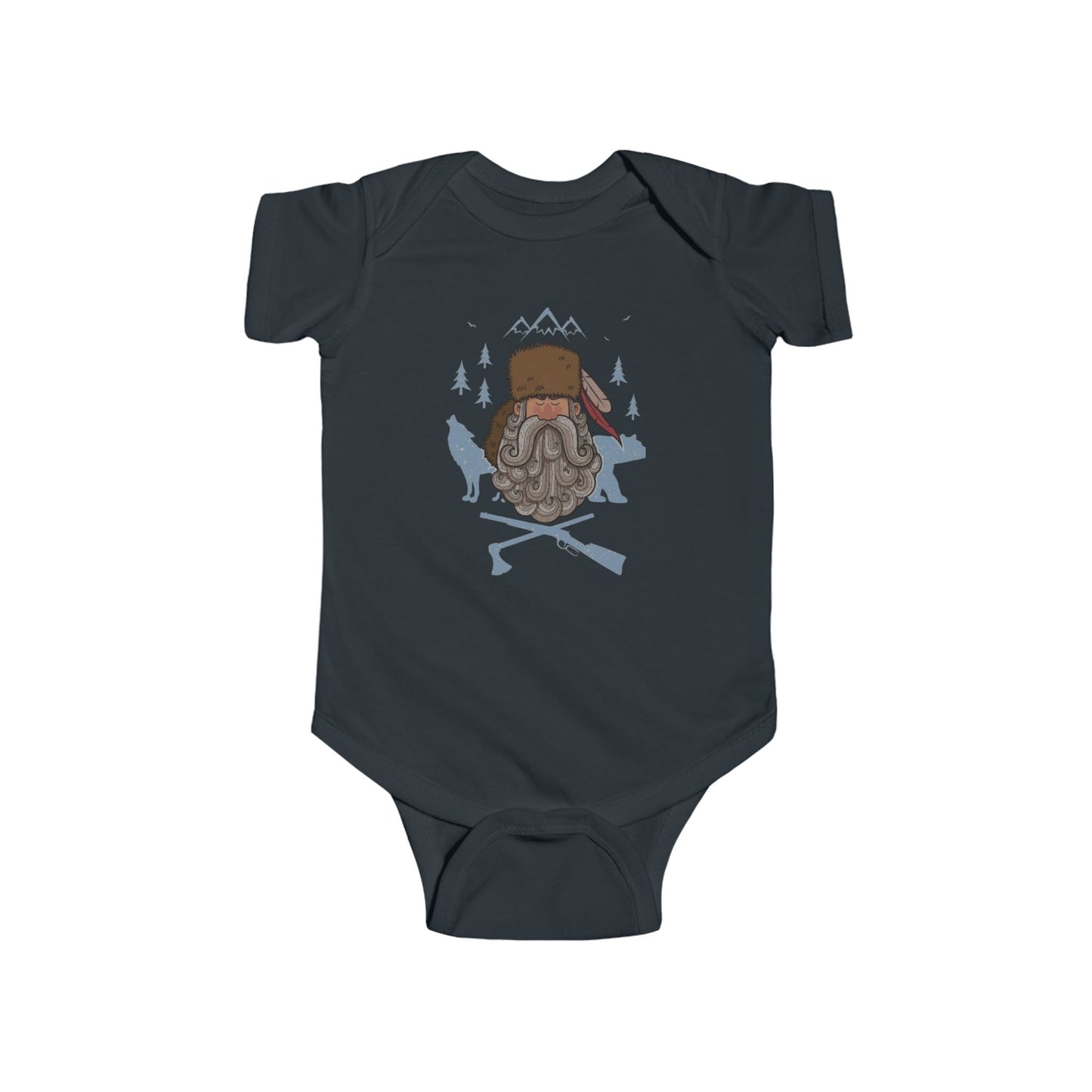 Infant mountain man onesie
