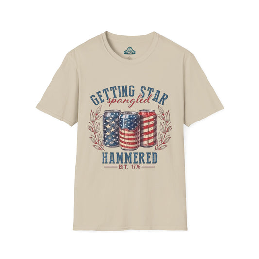 Getting star spangled hammered/ unisex Tshirt