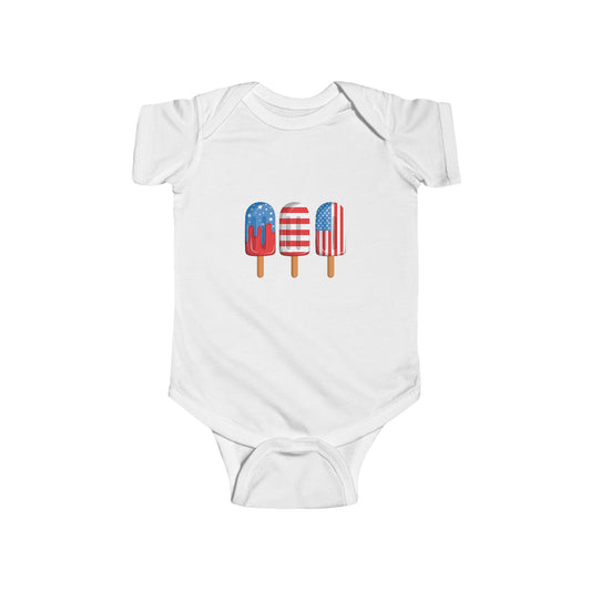 4th of July popsicle onesie