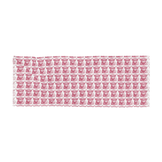 Pink cow scarf