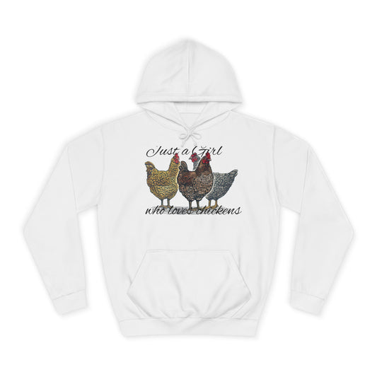 Girl who loves chickens Hoodie