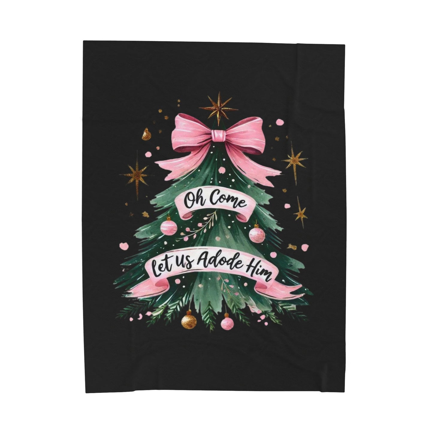 Let us adore him / Velveteen Plush Blanket