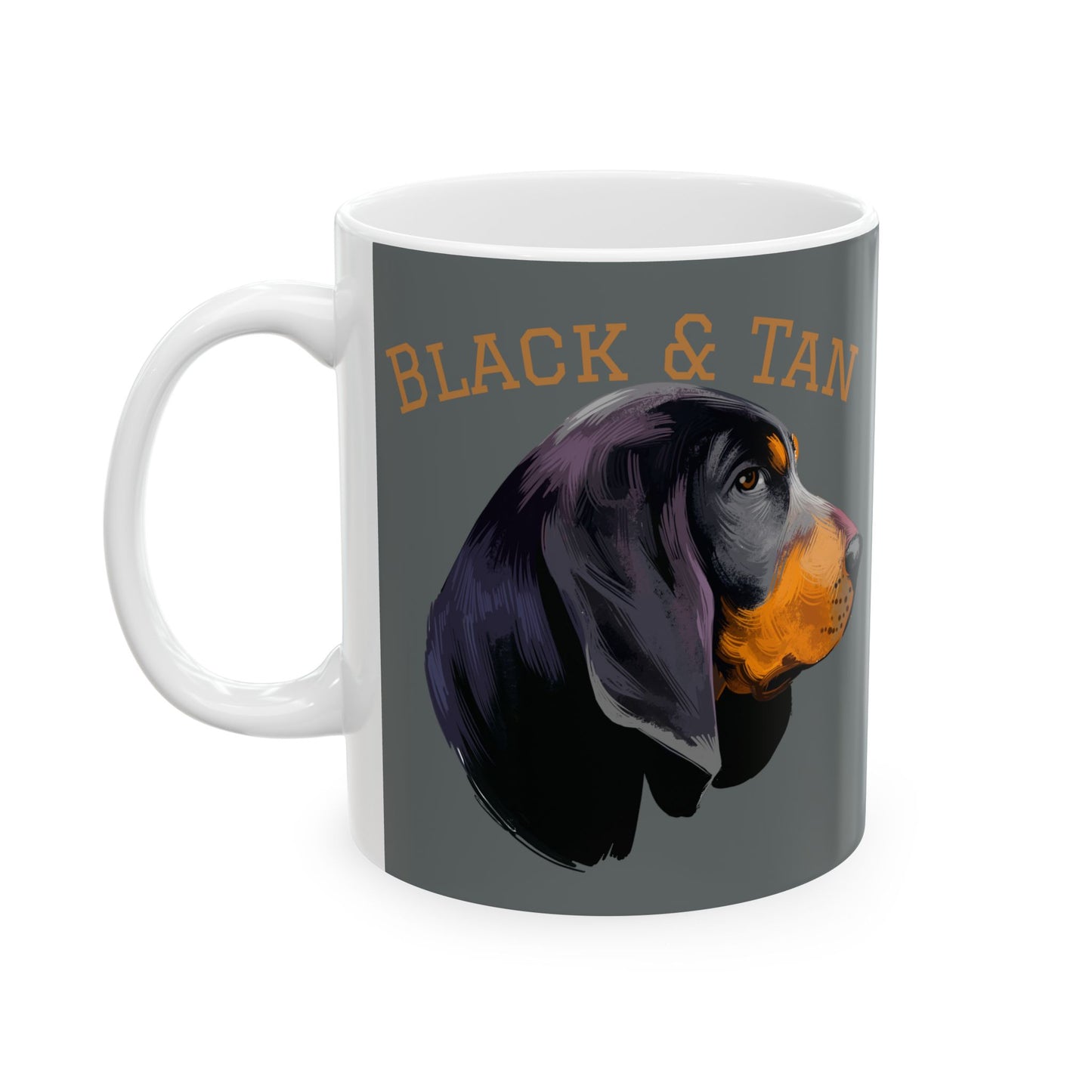 Black & Tan/ Ceramic Mug, (11oz, 15oz)