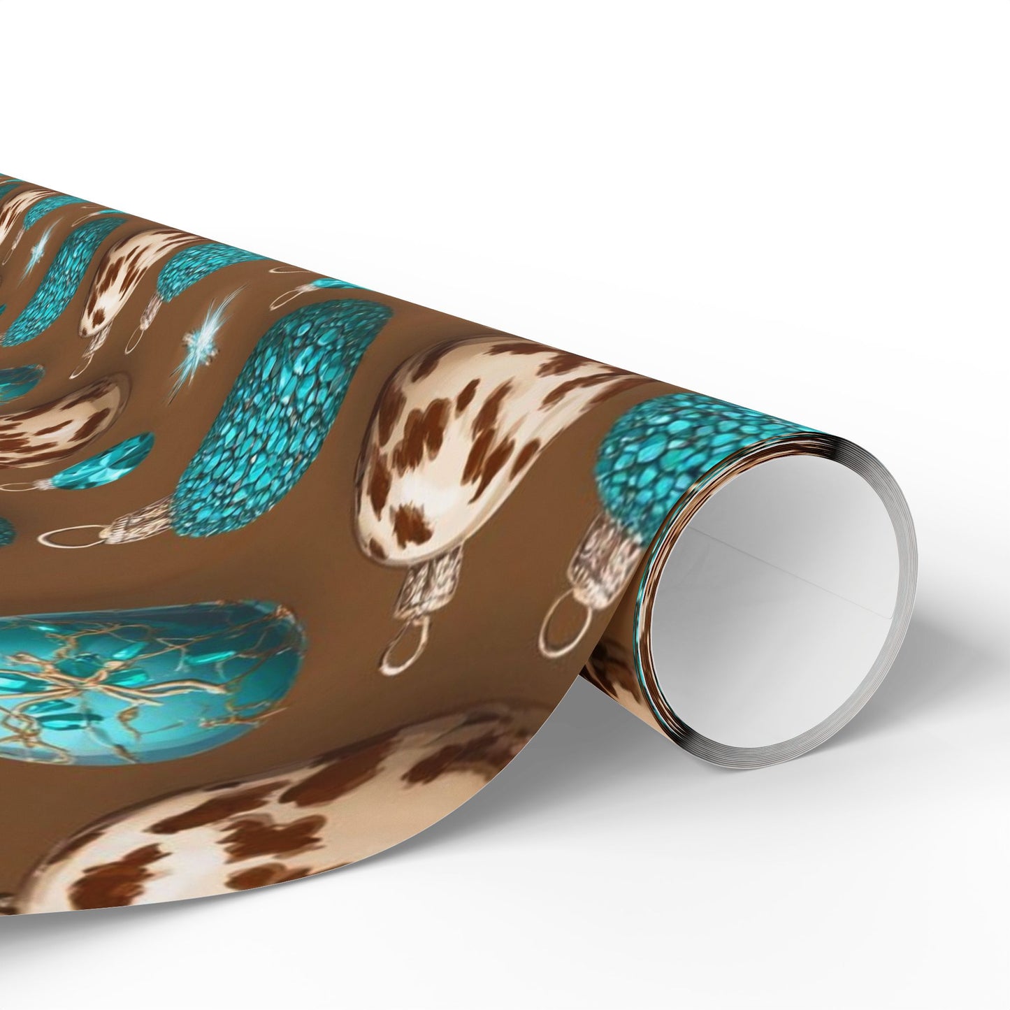 Cowhide & Teal Wrapping Papers
