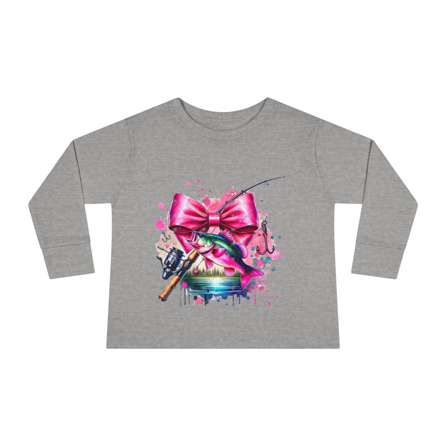 Little girl fishing long sleeve shirt
