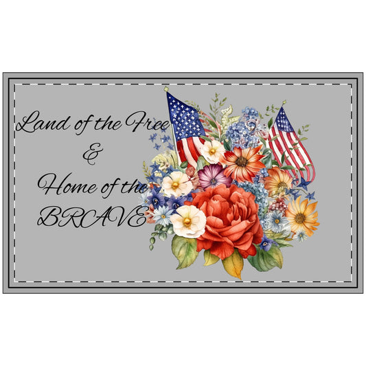 Land of the free, Home of the brave Polyester Doormat