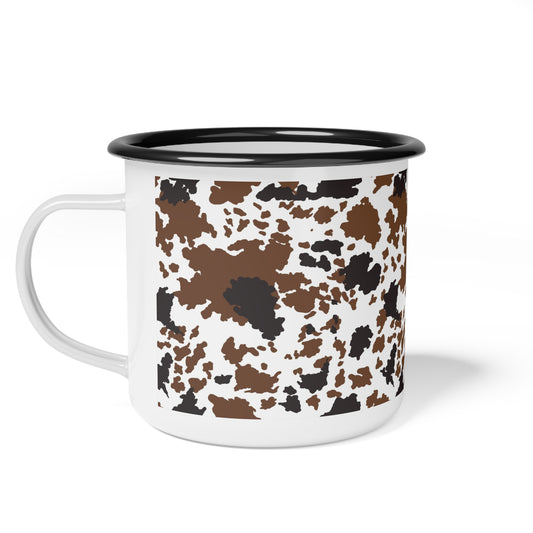 Cow hide-Enamel Camp Cup
