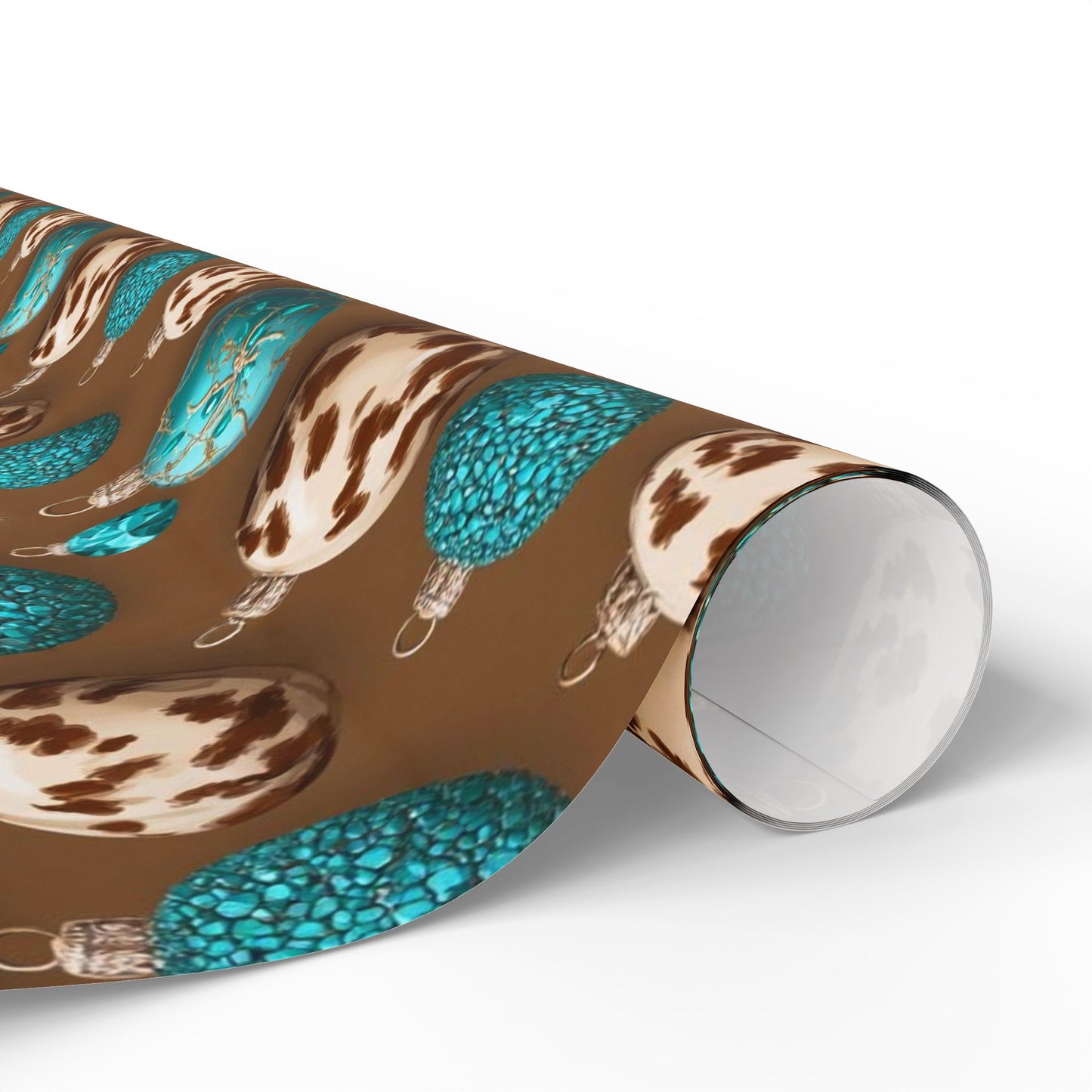 Cowhide & Teal Wrapping Papers