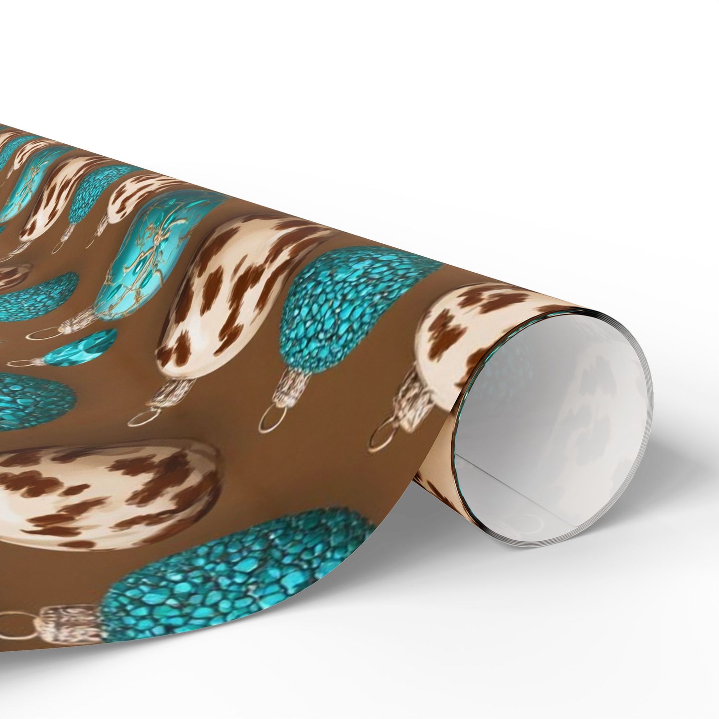 Cowhide & Teal Wrapping Papers