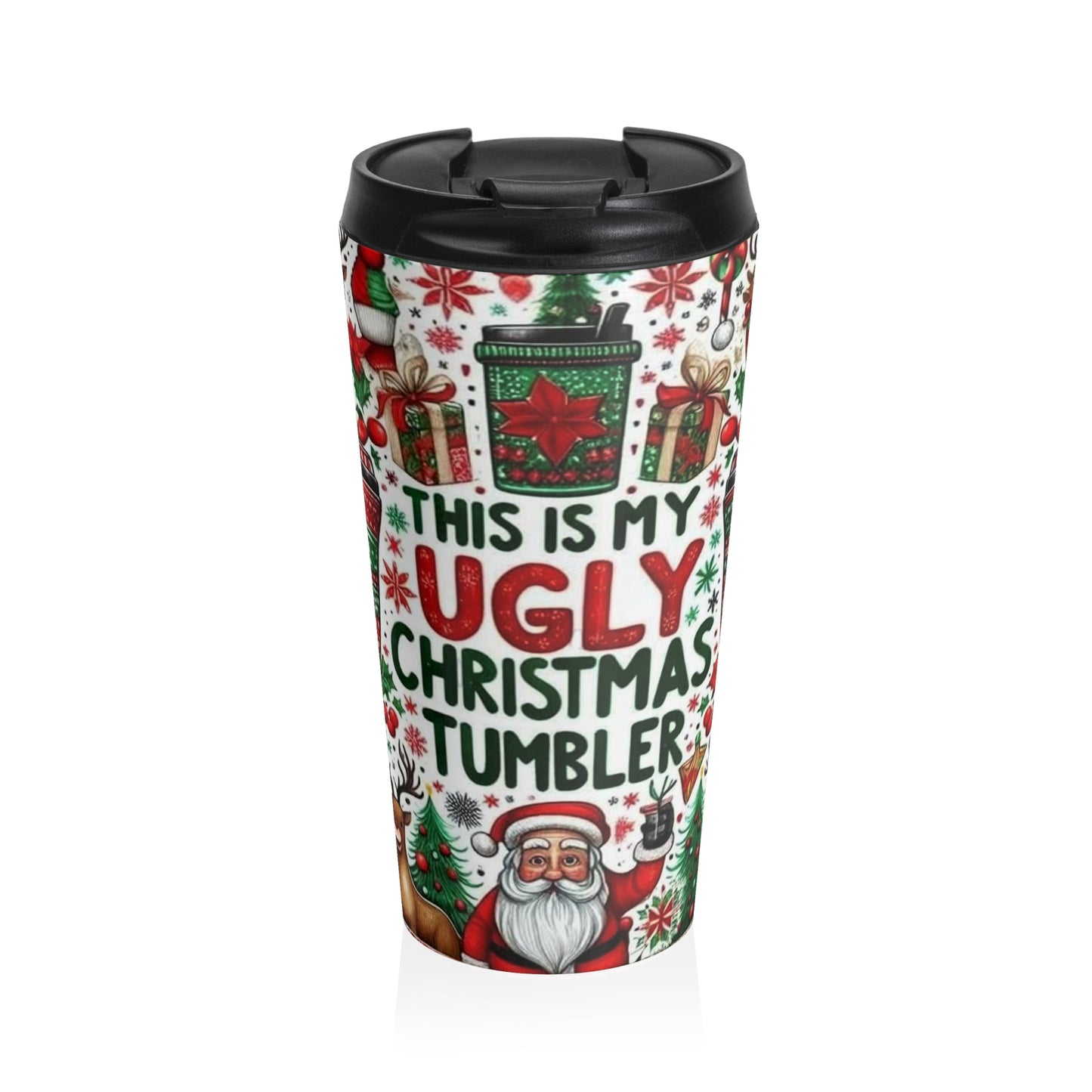 Ugly Christmas Tumbler / Stainless Steel Travel Mug