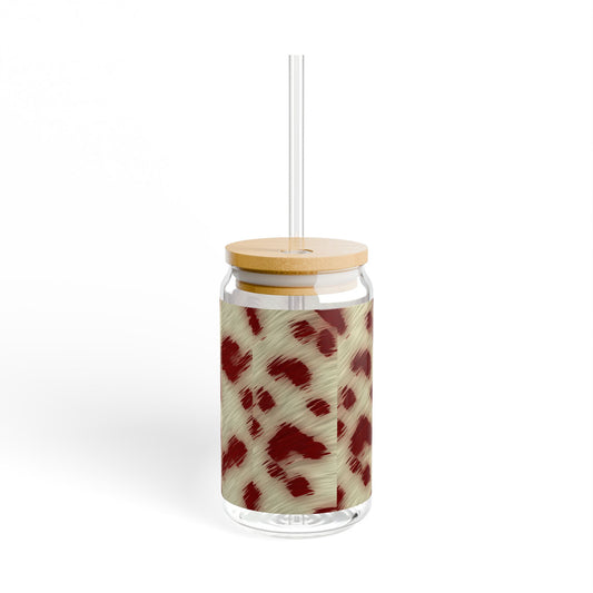 Cow hide Sipper Glass, 16oz