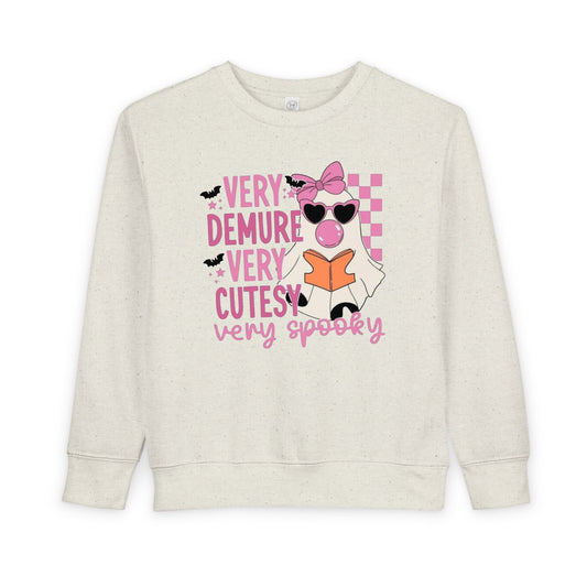 Very Demure, very spooky / Girls Toddler Sweatshirt