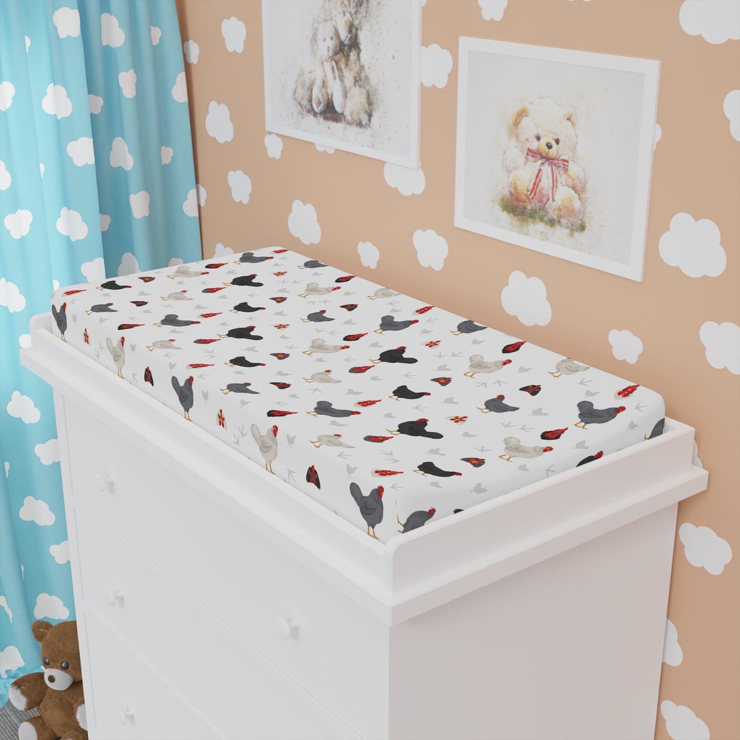 Chicken Baby Changing Pad Cover