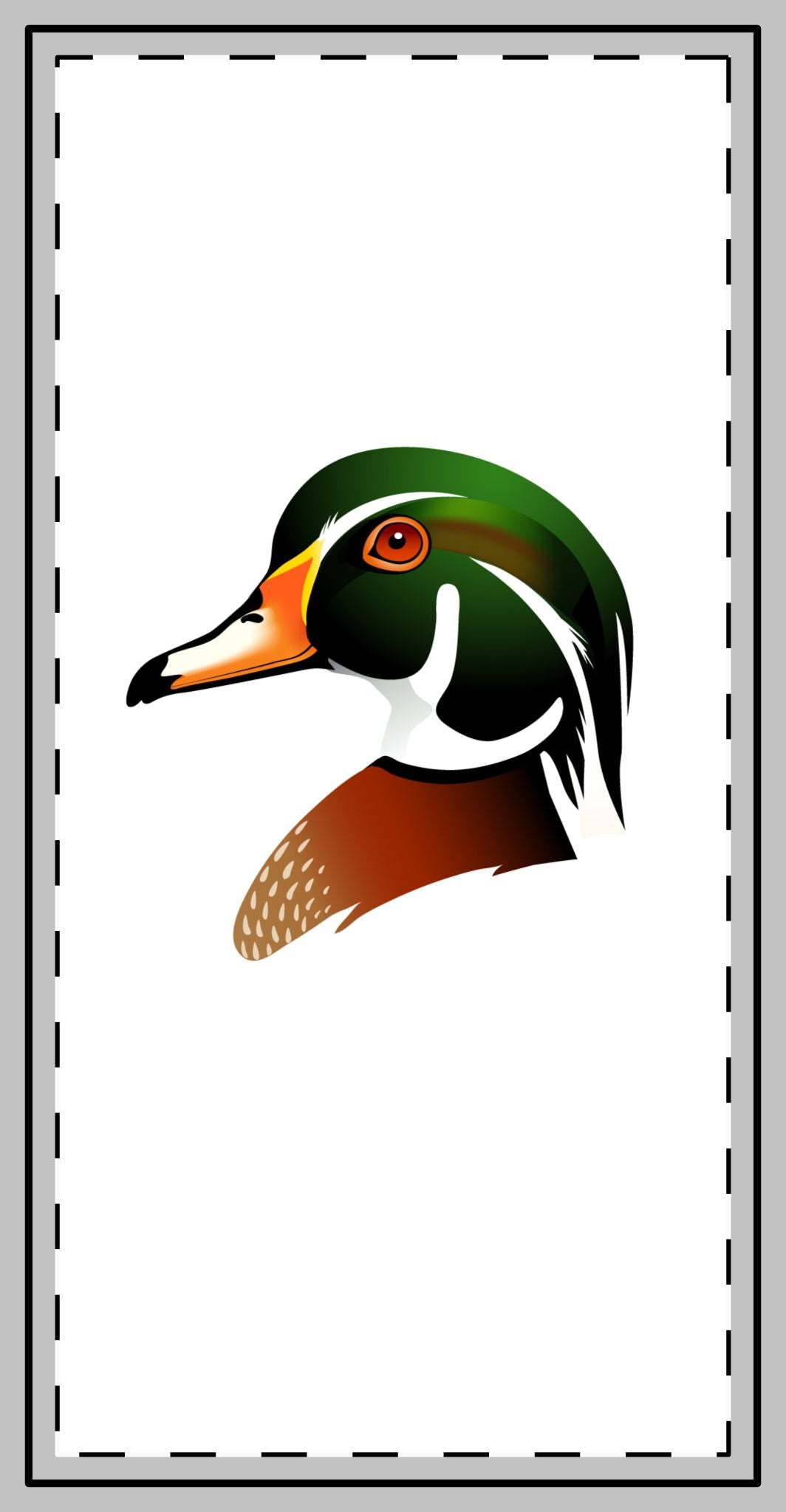 Custom Shape wood duck magnet