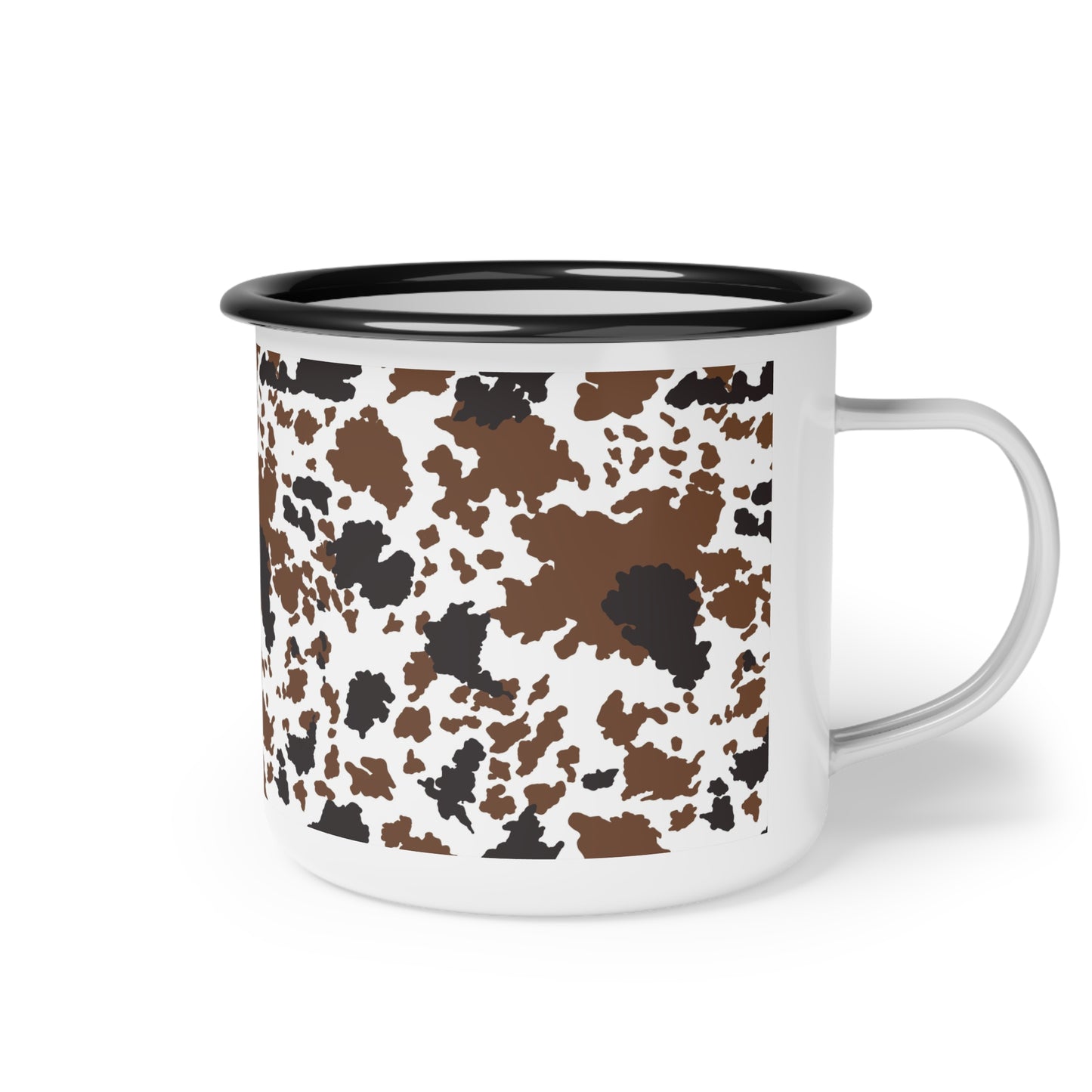 Cow hide-Enamel Camp Cup