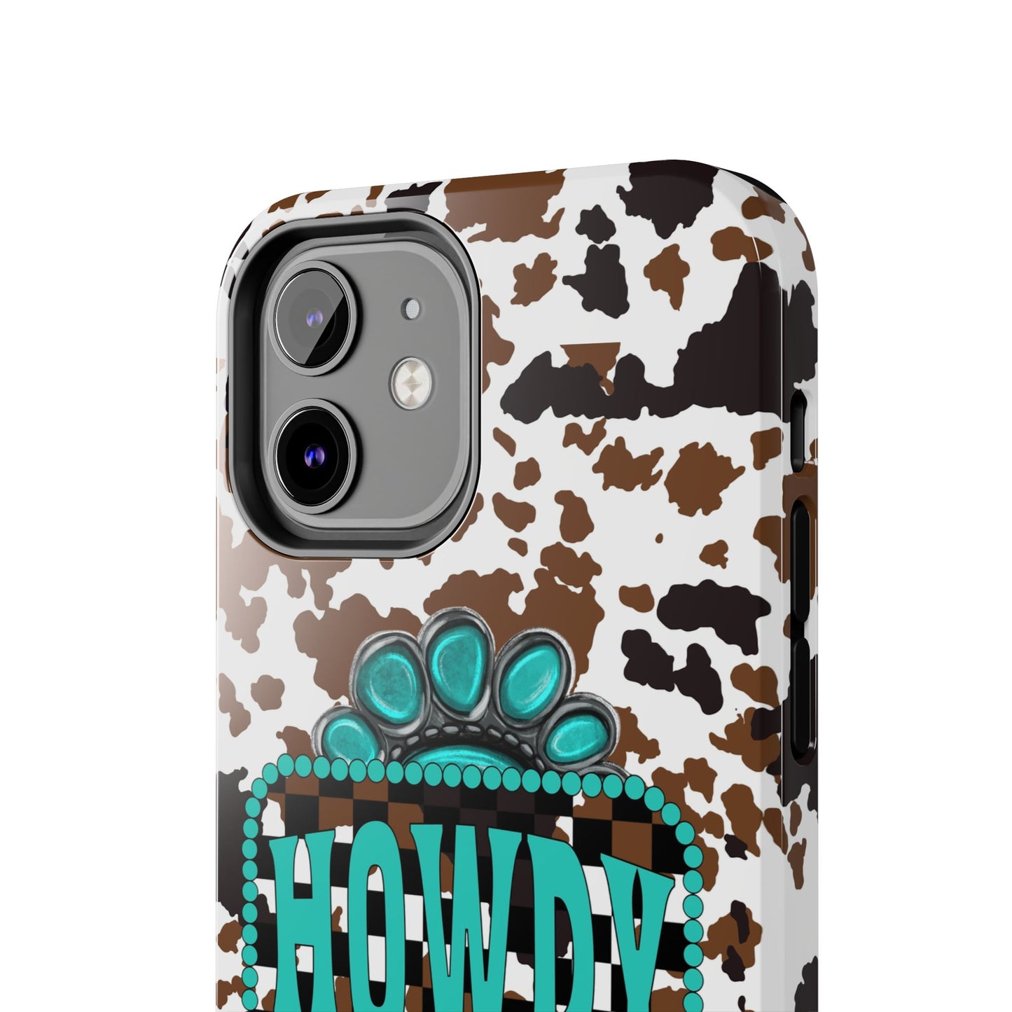 Howdy, cowhide/ Tough Phone Case