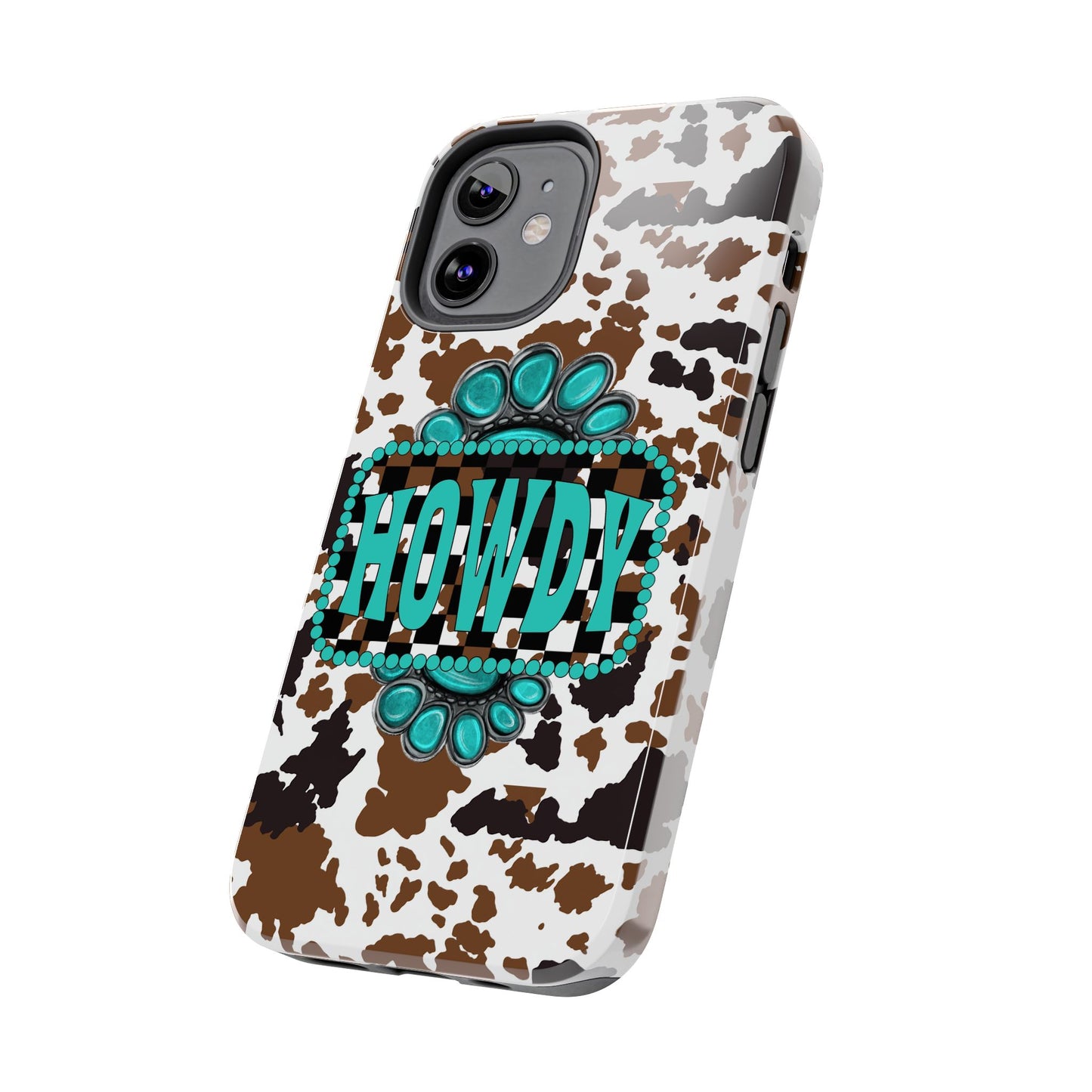 Howdy, cowhide/ Tough Phone Case